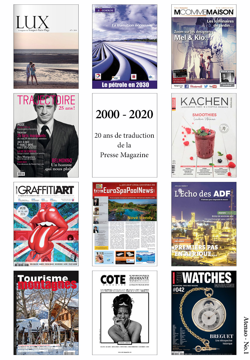 2000-2020 – 20 ans de traduction de la presse magazine
