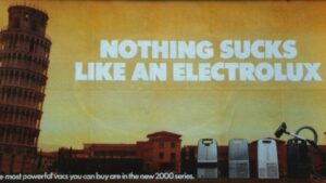 Affiche publicitaire electrolux
