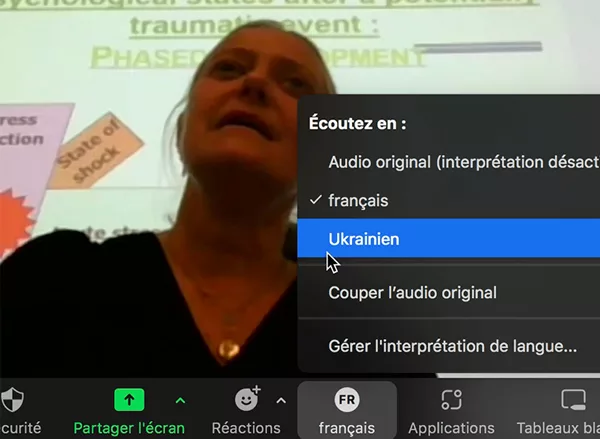 Interprète ukrainien en médecine et en psychologie via Zoom